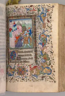 Hours of Charles the Noble, King of Navarre (1361-1425): fol. 170v, Christ Carrying the Cross, c. 14 Creator: Master of the Brussels Initials and Associates (French)