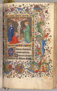 Hours of Charles the Noble, King of Navarre (1361-1425): fol. 185r, Crucifixion, c. 1405. Creator: Master of the Brussels Initials and Associates (French)