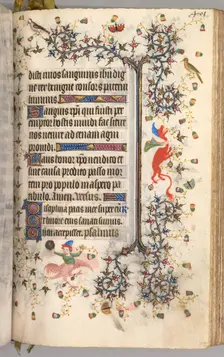 Hours of Charles the Noble, King of Navarre (1361-1425): fol. 195r, Text, c. 1405. Creator: Master of the Brussels Initials and Associates (French)