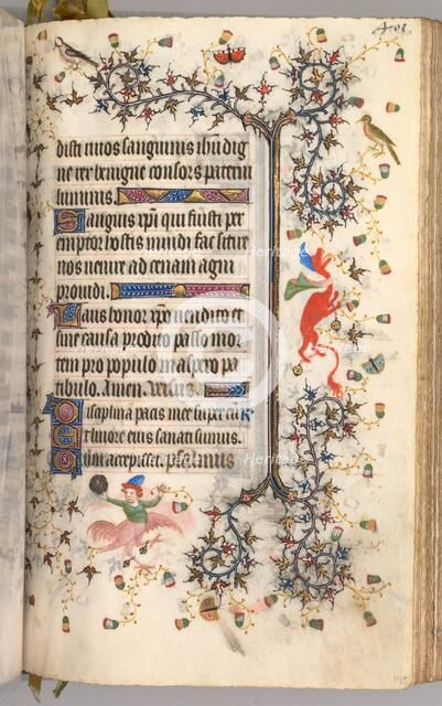 Hours of Charles the Noble, King of Navarre (1361-1425): fol. 195r, Text, c. 1405. Creator: Master of the Brussels Initials and Associates (French).