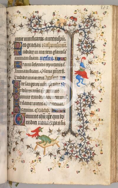 Hours of Charles the Noble, King of Navarre (1361-1425): fol. 191r, Text, c. 1405. Creator: Master of the Brussels Initials and Associates (French).
