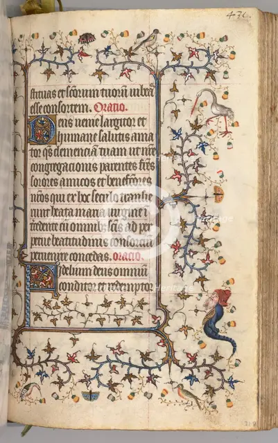 Hours of Charles the Noble, King of Navarre (1361-1425): fol. 210r, Text, c. 1405. Creator: Master of the Brussels Initials and Associates (French).