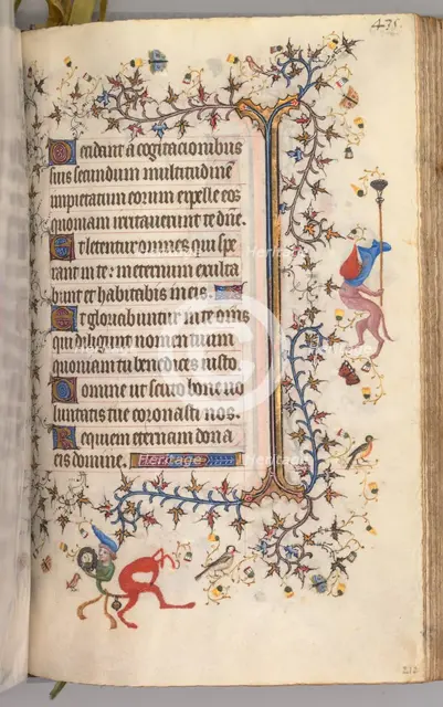 Hours of Charles the Noble, King of Navarre (1361-1425): fol. 212r, Text, c. 1405. Creator: Master of the Brussels Initials and Associates (French).