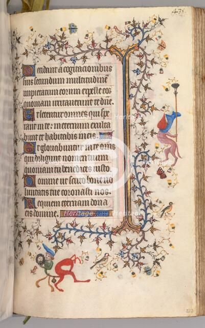 Hours of Charles the Noble, King of Navarre (1361-1425): fol. 212r, Text, c. 1405. Creator: Master of the Brussels Initials and Associates (French).