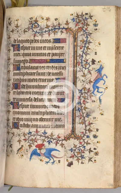 Hours of Charles the Noble, King of Navarre (1361-1425): fol. 222r, Text, c. 1405. Creator: Master of the Brussels Initials and Associates (French).