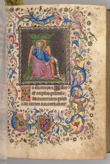Hours of Charles the Noble, King of Navarre (1361-1425): fol. 23r, St. Luke, c. 1405. Creator: Master of the Brussels Initials and Associates (French)