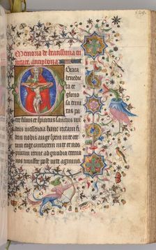 Hours of Charles the Noble, King of Navarre (1361-1425): fol. 259r, The Trinity, c. 1405. Creator: Master of the Brussels Initials and Associates (French)