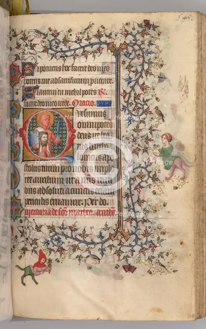 Hours of Charles the Noble, King of Navarre (1361-1425): fol. 267r, St. Bartholomew, c. 1405. Creator: Master of the Brussels Initials and Associates (French).