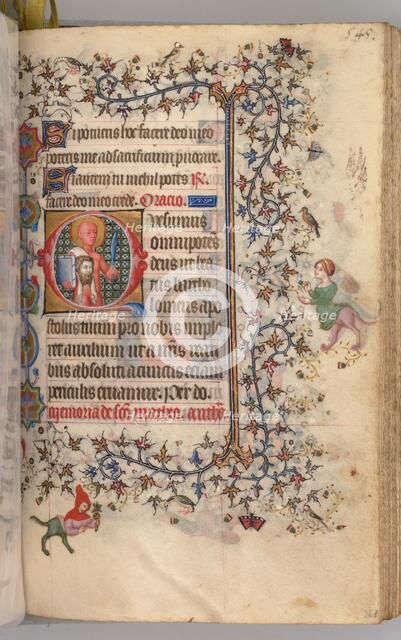 Hours of Charles the Noble, King of Navarre (1361-1425): fol. 267r, St. Bartholomew, c. 1405. Creator: Master of the Brussels Initials and Associates (French).