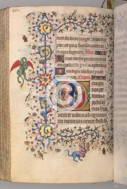 Hours of Charles the Noble, King of Navarre (1361-1425), fol. 269v, SS. Simon and Judas, c. 1405. Creator: Master of the Brussels Initials and Associates (French).