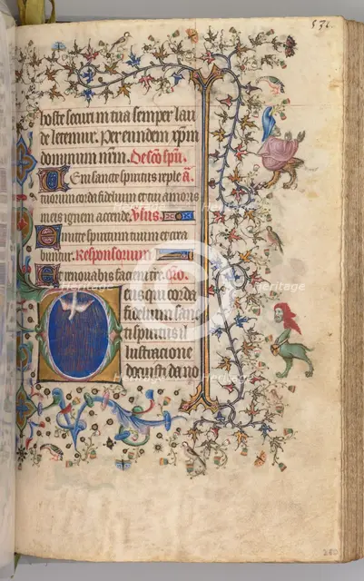 Hours of Charles the Noble, King of Navarre (1361-1425): fol. 260r, Holy Spirit, c. 1405. Creator: Master of the Brussels Initials and Associates (French).
