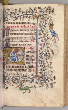 Hours of Charles the Noble, King of Navarre (1361-1425): fol. 260v, St. John the Baptist, c. 1405. Creator: Master of the Brussels Initials and Associates (French)
