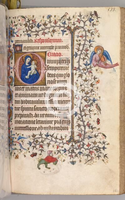 Hours of Charles the Noble, King of Navarre (1361-1425): fol. 261r, Virgin and Child, c. 1405. Creator: Master of the Brussels Initials and Associates (French).