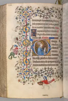 Hours of Charles the Noble, King of Navarre (1361-1425), , fol. 274v, St. Clement, c. 1405. Creator: Master of the Brussels Initials and Associates (French)