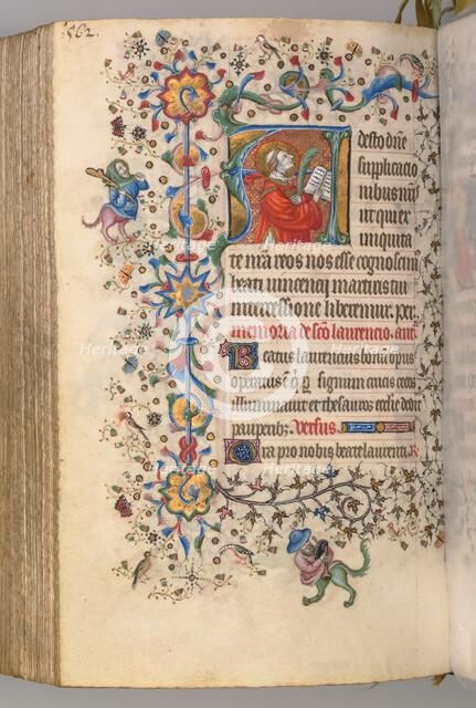 Hours of Charles the Noble, King of Navarre (1361-1425), fol. 275v, St. Vincent, c. 1405. Creator: Master of the Brussels Initials and Associates (French).