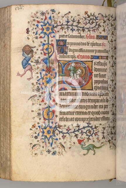 Hours of Charles the Noble, King of Navarre (1361-1425), fol. 277v, St. Christopher, c. 1405. Creator: Master of the Brussels Initials and Associates (French).