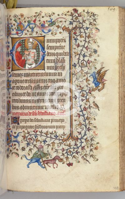 Hours of Charles the Noble, King of Navarre (1361-1425), fol. 279r, St. Basins, c. 1405. Creator: Master of the Brussels Initials and Associates (French).