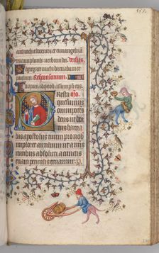Hours of Charles the Noble, King of Navarre (1361-1425), , fol. 271r, St. Barnabus, c. 1405. Creator: Master of the Brussels Initials and Associates (French)