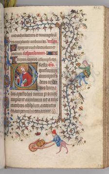 Hours of Charles the Noble, King of Navarre (1361-1425), , fol. 271r, St. Barnabus, c. 1405. Creator: Master of the Brussels Initials and Associates (French)