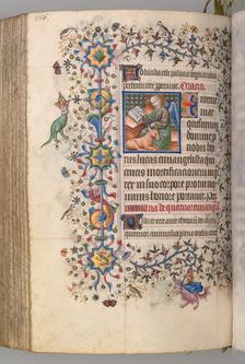 Hours of Charles the Noble, King of Navarre (1361-1425), , fol. 272v, St. Luke, c. 1405. Creator: Master of the Brussels Initials and Associates (French)