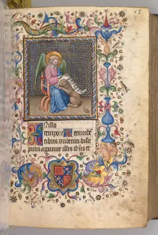 Hours of Charles the Noble, King of Navarre (1361-1425): fol. 27r, St. Mark, c. 1405. Creator: Master of the Brussels Initials and Associates (French)