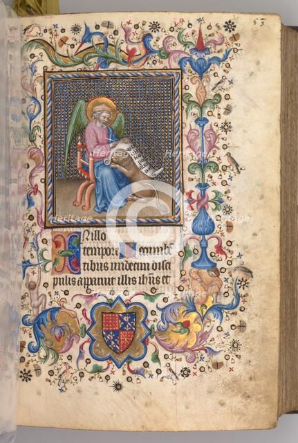 Hours of Charles the Noble, King of Navarre (1361-1425): fol. 27r, St. Mark, c. 1405. Creator: Master of the Brussels Initials and Associates (French).