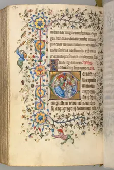 Hours of Charles the Noble, King of Navarre (1361-1425), fol. 284v, Four Doctors of the Church, c. 1 Creator: Master of the Brussels Initials and Associates (French)