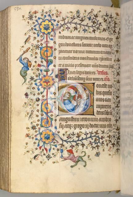 Hours of Charles the Noble, King of Navarre (1361-1425), fol. 284v, Four Doctors of the Church, c. 1 Creator: Master of the Brussels Initials and Associates (French).