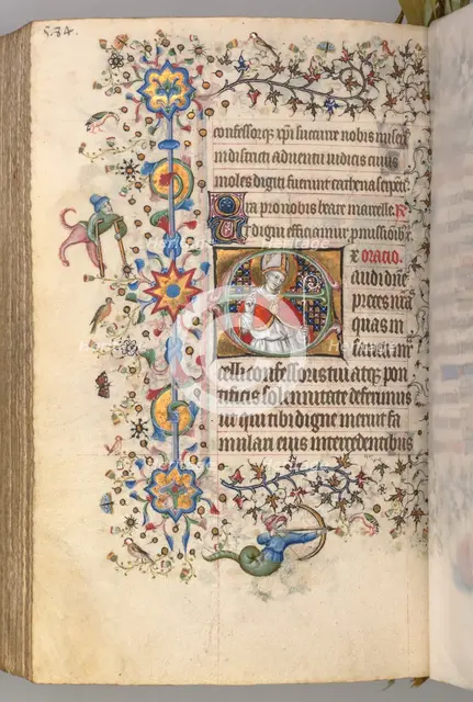 Hours of Charles the Noble, King of Navarre (1361-1425), fol. 286v, St. Marcel, c. 1405. Creator: Master of the Brussels Initials and Associates (French).