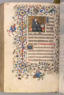 Hours of Charles the Noble, King of Navarre (1361-1425), fol. 287vr, St. Benoit, c. 1405. Creator: Master of the Brussels Initials and Associates (French)
