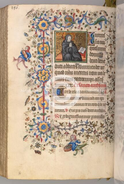 Hours of Charles the Noble, King of Navarre (1361-1425), fol. 287vr, St. Benoit, c. 1405. Creator: Master of the Brussels Initials and Associates (French).