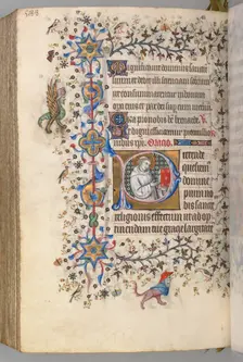 Hours of Charles the Noble, King of Navarre (1361-1425), fol. 288v, St. Hervard (?), c. 1405. Creator: Master of the Brussels Initials and Associates (French)