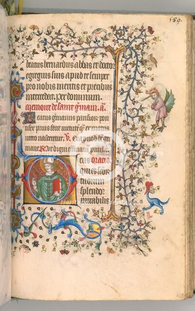 Hours of Charles the Noble, King of Navarre (1361-1425), fol. 289r, St. Germain, c. 1405. Creator: Master of the Brussels Initials and Associates (French).