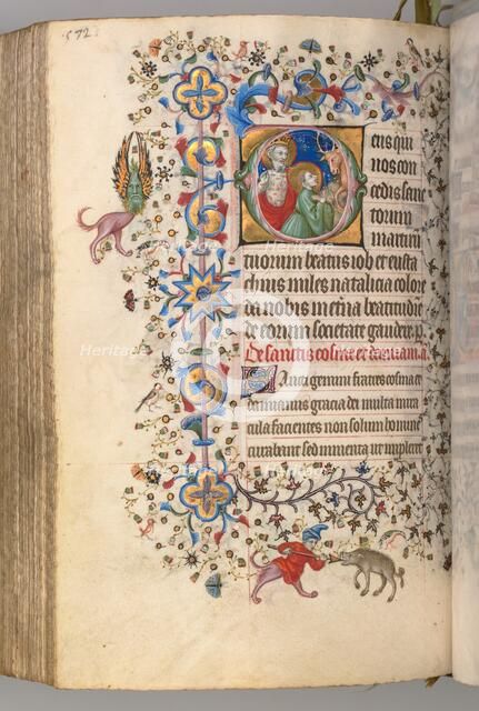 Hours of Charles the Noble, King of Navarre (1361-1425), fol. 280v, SS. Job and Eustace, c. 1405. Creator: Master of the Brussels Initials and Associates (French).