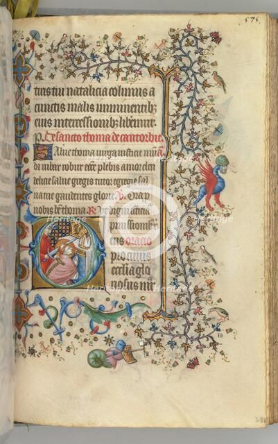 Hours of Charles the Noble, King of Navarre (1361-1425), fol. 282r, St. Thomas à Becket, c. 1405. Creator: Master of the Brussels Initials and Associates (French).