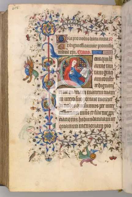 Hours of Charles the Noble, King of Navarre (1361-1425), fol. 295v, St. Anne, c. 1405. Creator: Master of the Brussels Initials and Associates (French).