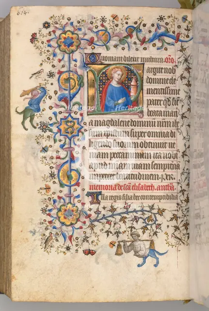 Hours of Charles the Noble, King of Navarre (1361-1425), fol. 296v, St. Mary Magdalene, c. 1405. Creator: Master of the Brussels Initials and Associates (French).