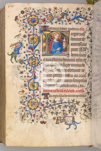 Hours of Charles the Noble, King of Navarre (1361-1425), fol. 296v, St. Mary Magdalene, c. 1405. Creator: Master of the Brussels Initials and Associates (French).