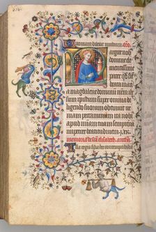 Hours of Charles the Noble, King of Navarre (1361-1425), fol. 296v, St. Mary Magdalene, c. 1405. Creator: Master of the Brussels Initials and Associates (French)