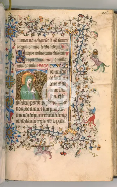 Hours of Charles the Noble, King of Navarre (1361-1425), fol. 297r, St. Elizabeth, c. 1405. Creator: Master of the Brussels Initials and Associates (French).