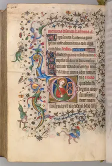 Hours of Charles the Noble, King of Navarre (1361-1425), fol. 297v, St. Catherine, c. 1405. Creator: Master of the Brussels Initials and Associates (French)