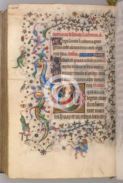 Hours of Charles the Noble, King of Navarre (1361-1425), fol. 297v, St. Catherine, c. 1405. Creator: Master of the Brussels Initials and Associates (French).
