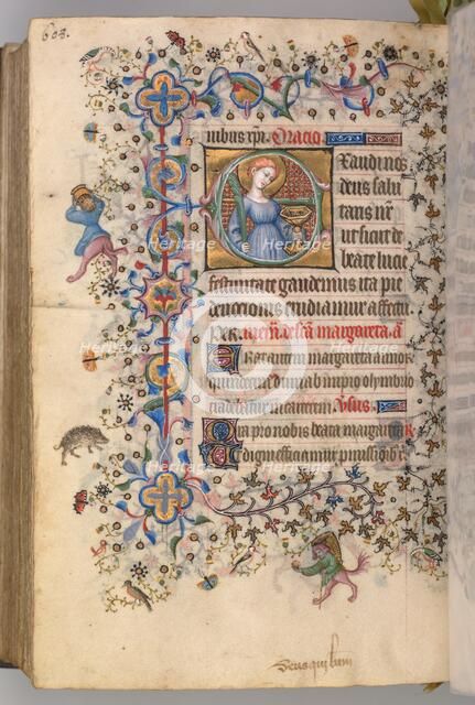 Hours of Charles the Noble, King of Navarre (1361-1425), fol. 298v, St. Lucy, c. 1405. Creator: Master of the Brussels Initials and Associates (French).