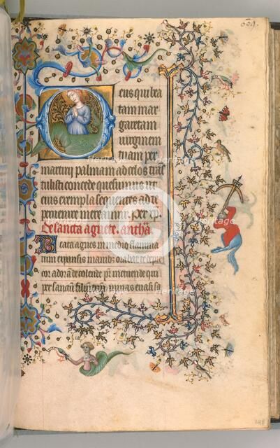 Hours of Charles the Noble, King of Navarre (1361-1425), fol. 299a, St. Margaret, c. 1405. Creator: Master of the Brussels Initials and Associates (French).
