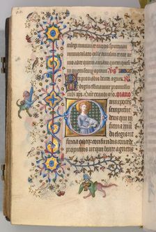 Hours of Charles the Noble, King of Navarre (1361-1425), fol. 299v, St. Agnes, c. 1405. Creator: Master of the Brussels Initials and Associates (French)