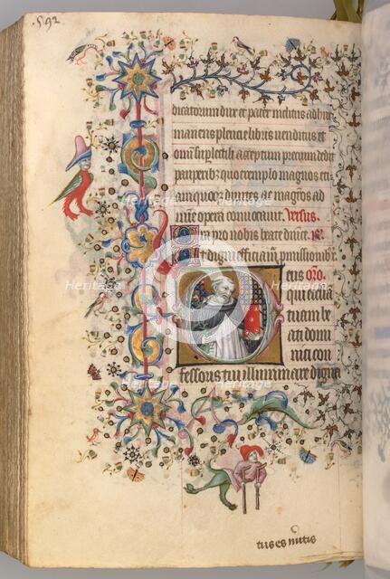 Hours of Charles the Noble, King of Navarre (1361-1425), fol. 290v, St. Dominic, c. 1405. Creator: Master of the Brussels Initials and Associates (French).