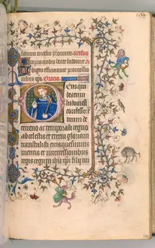 Hours of Charles the Noble, King of Navarre (1361-1425), fol. 291v, St. Louis, c. 1405. Creator: Master of the Brussels Initials and Associates (French)