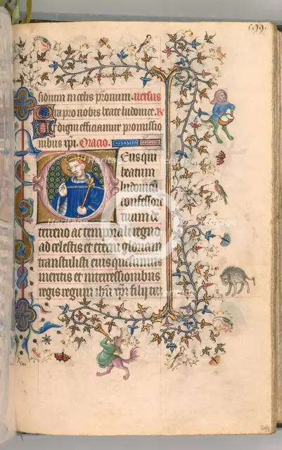 Hours of Charles the Noble, King of Navarre (1361-1425), fol. 291v, St. Louis, c. 1405. Creator: Master of the Brussels Initials and Associates (French).