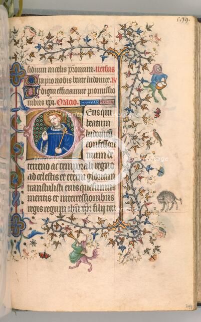 Hours of Charles the Noble, King of Navarre (1361-1425), fol. 291v, St. Louis, c. 1405. Creator: Master of the Brussels Initials and Associates (French).