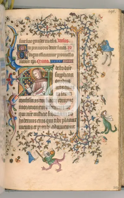 Hours of Charles the Noble, King of Navarre (1361-1425), fol. 292r, St. Fiacre, c. 1405. Creator: Master of the Brussels Initials and Associates (French).